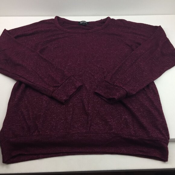 Buffalo David Bitton Womens Wine Burgundy Crewneck Tshirt Sweater Size Large - Picture 1 of 5